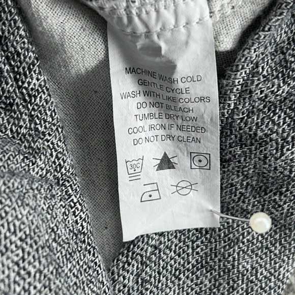 Carbon 2 Cobalt Long Sleeve Shirt Men Medium Gray 100% Cotton Button Up - Picture 3 of 8